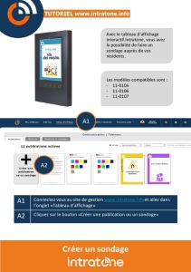 Creer un sondage sur le site de gestion