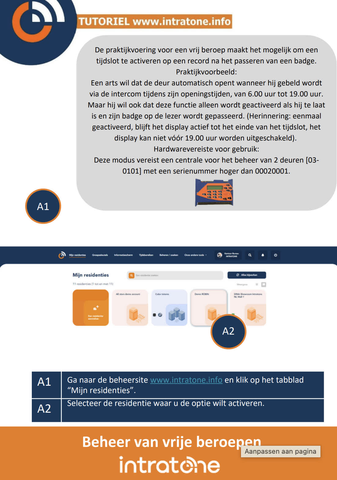 Beheer van vrije beroepen